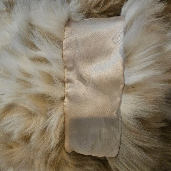 Vintage Pamela McCoy 2X Full Length Replica Snow Lynx Faux Fur Coat Wildcat - Picture 7 of 10